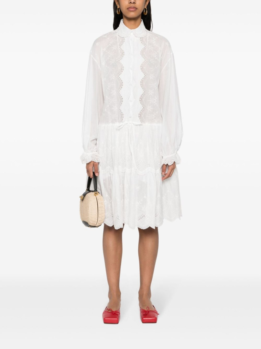 - Embroidered Shirt Dress