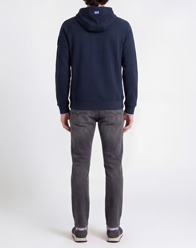 Man Sweatshirt Navy Size M Cotton, Polyester
