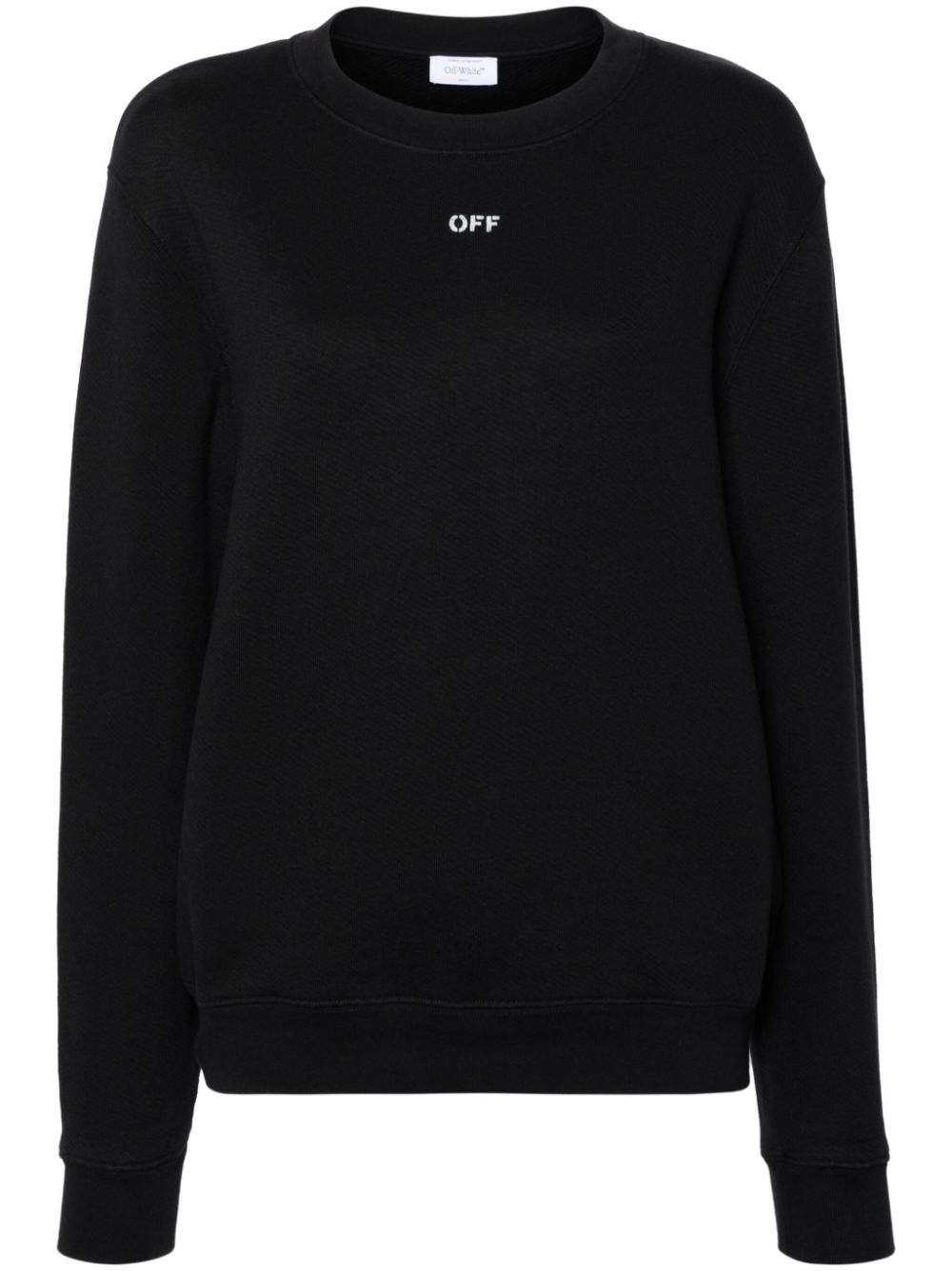 Arrow-embroidered cotton sweatshirt - Black