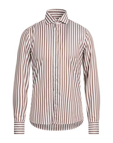 Stenströms Man Shirt Chocolate brown Size S Cotton