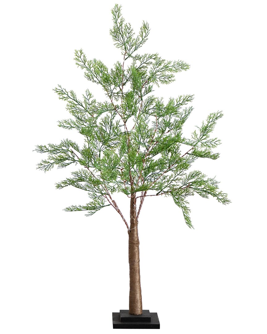 Nearly Natural 3ft Lighted Artificial Cypress Tree with 120 Warm White LED  Lights