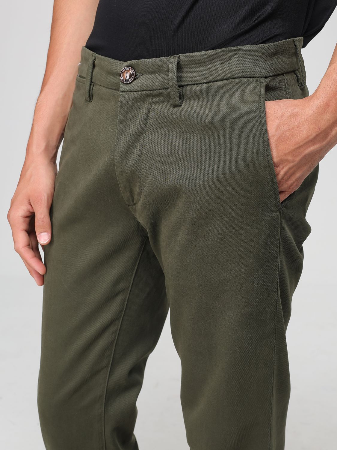 Pants Men color Military