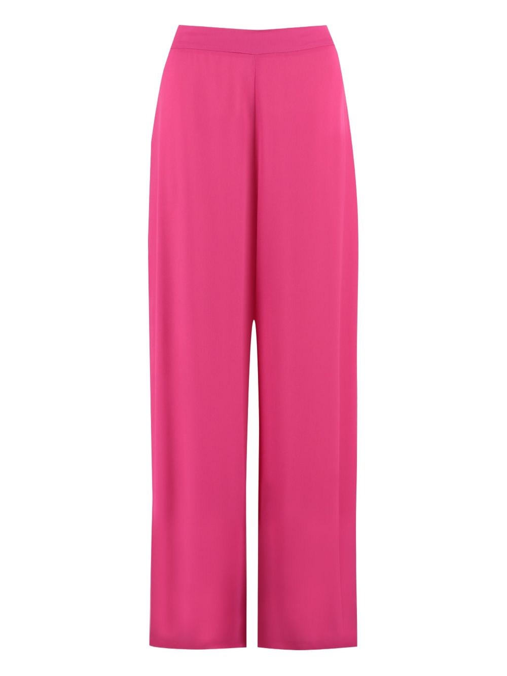 Elastic-waist wide-leg trousers - Blue
