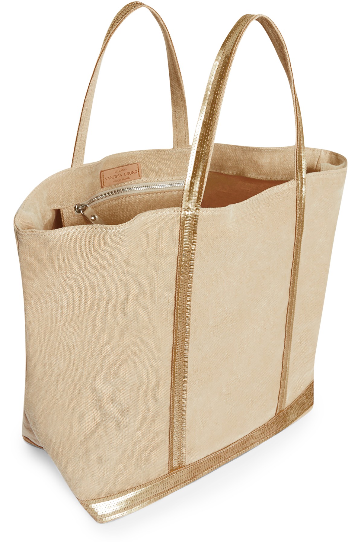 Linen XL cabas tote bag