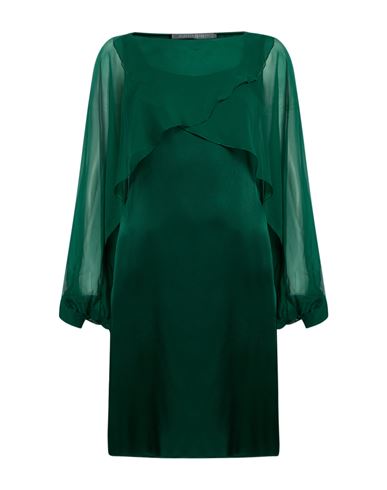 Woman Mini dress Green Size 8 Acetate, Silk