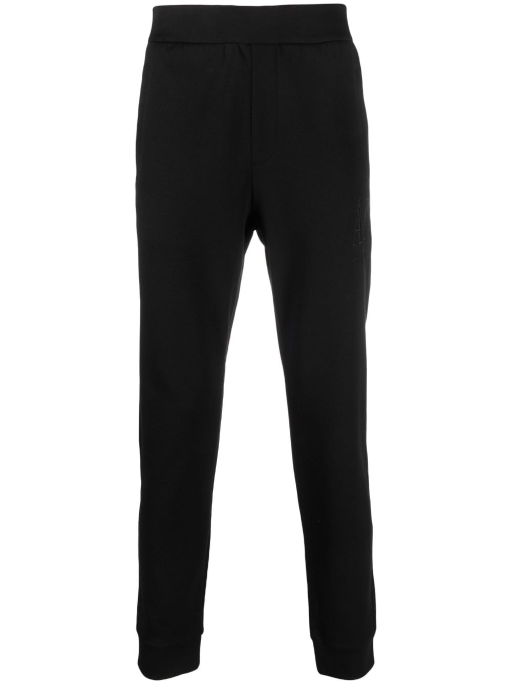 Logo-embroidered track pants - Black