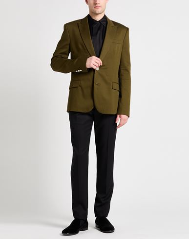 Man Blazer Military green Size 38 Cotton