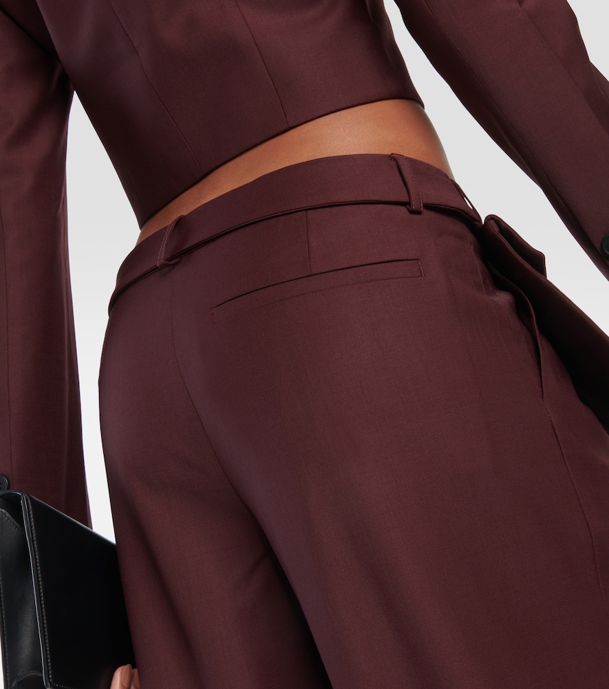 Sylvia mid-rise straight wool pants