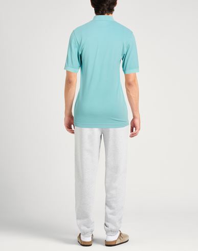 Man Polo shirt Turquoise Size M Cotton, Elastane