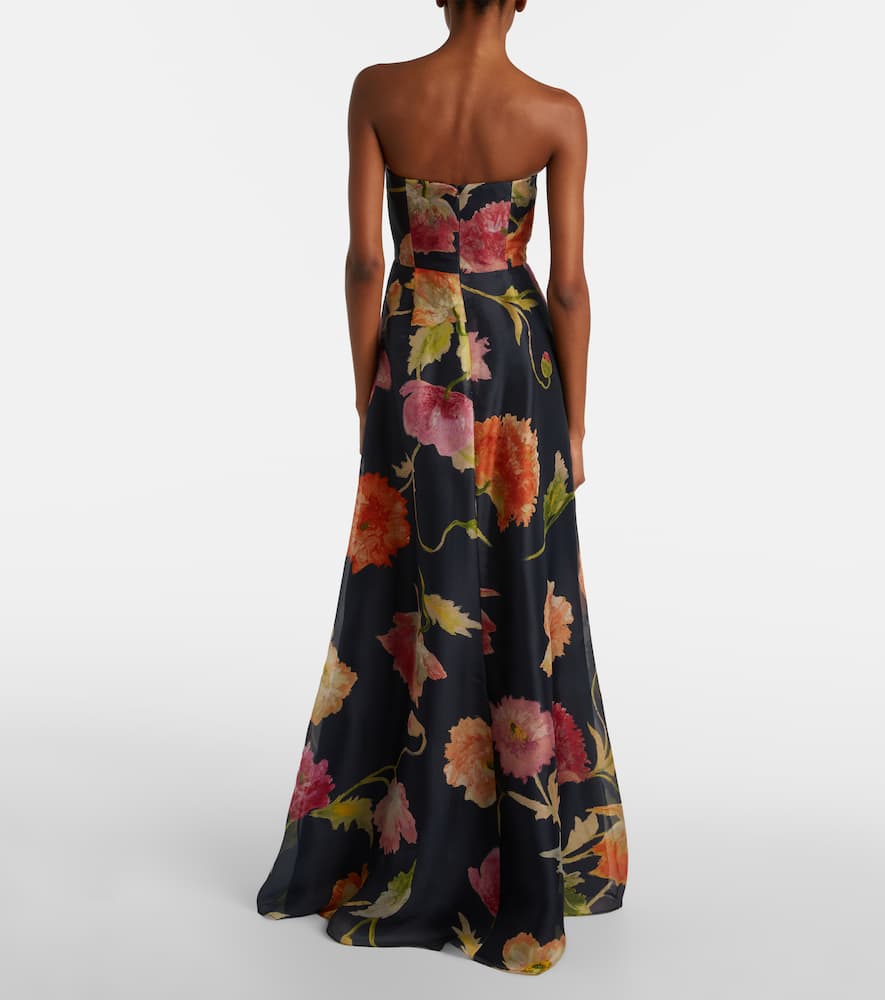 Floral silk gown