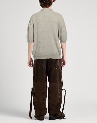 Man Sweater Sage green Size S Cotton, Polyamide