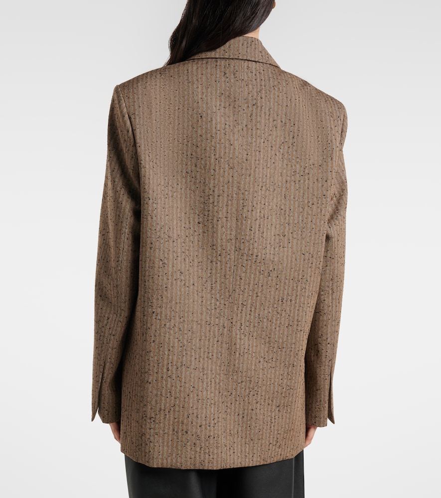 Róhe Herringbone wool-blend blazer