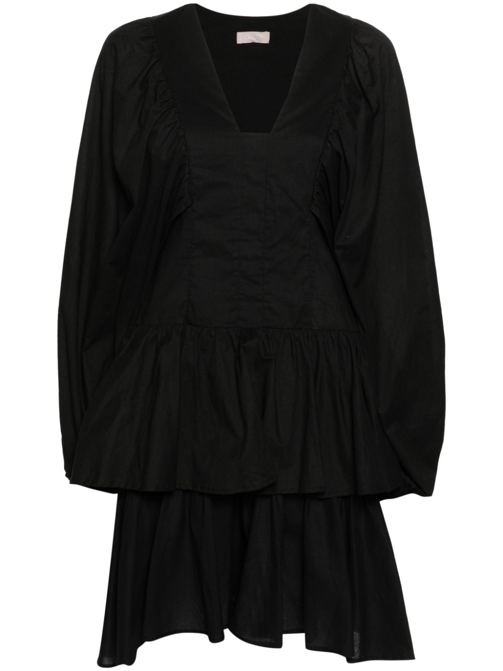 Cotton mini dress - Black