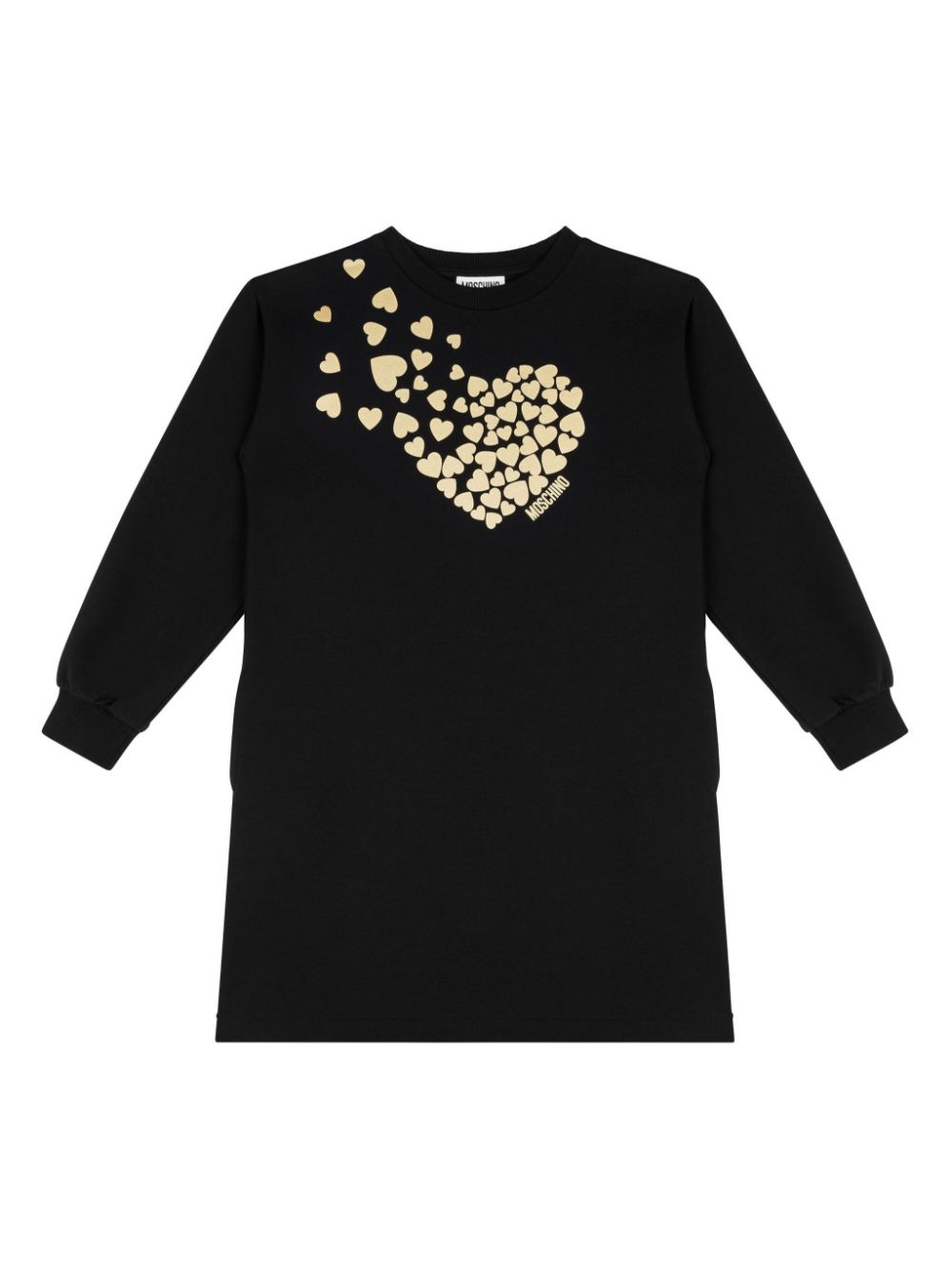 Heart print dress - Black