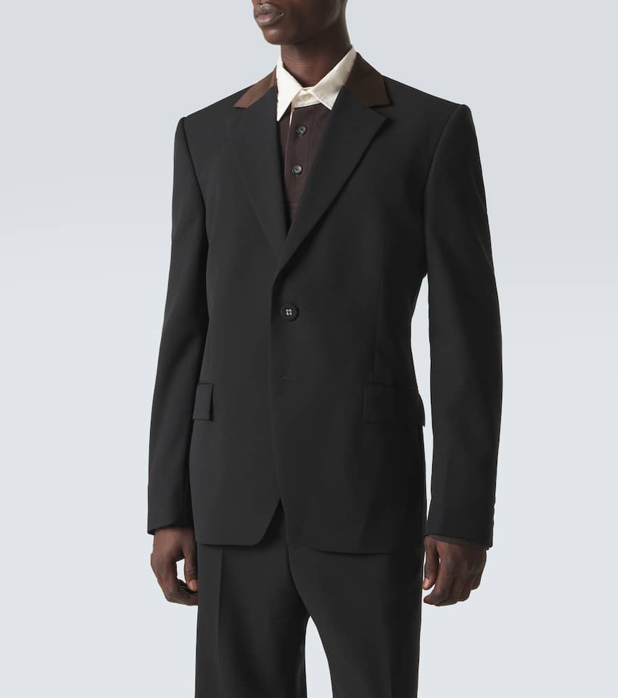 Alto satin-trimmed virgin wool blazer