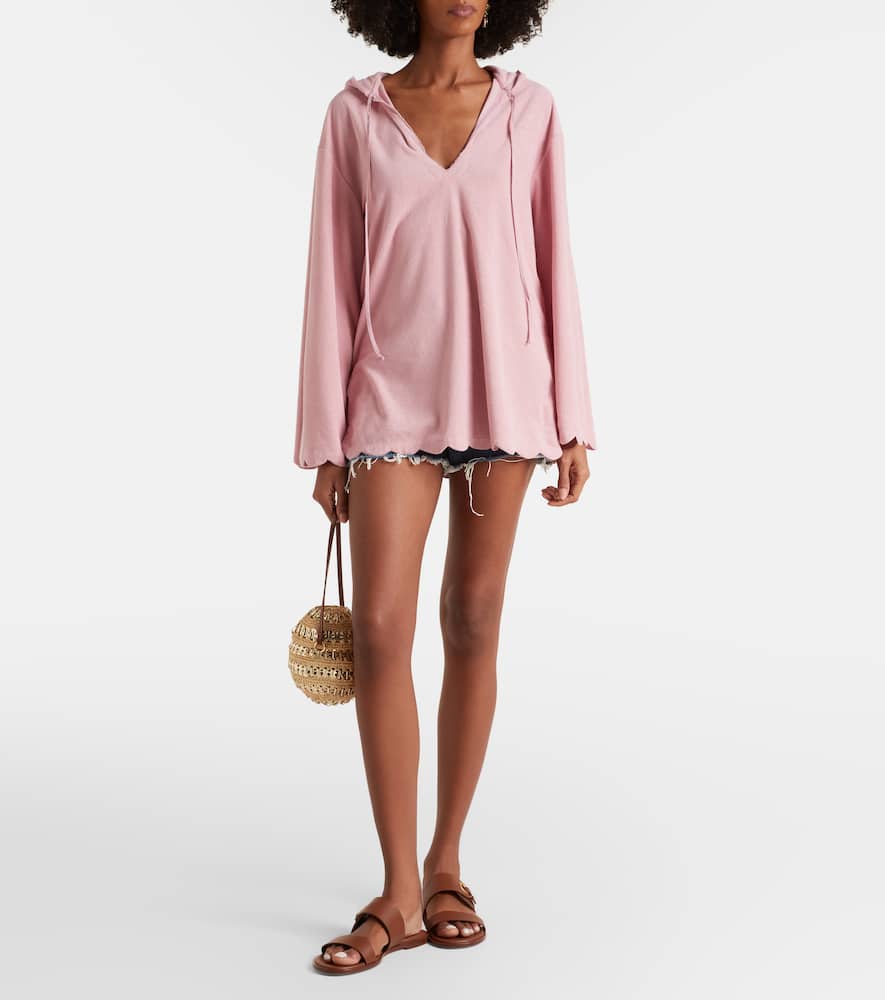 Baughman cotton-blend terry tunic