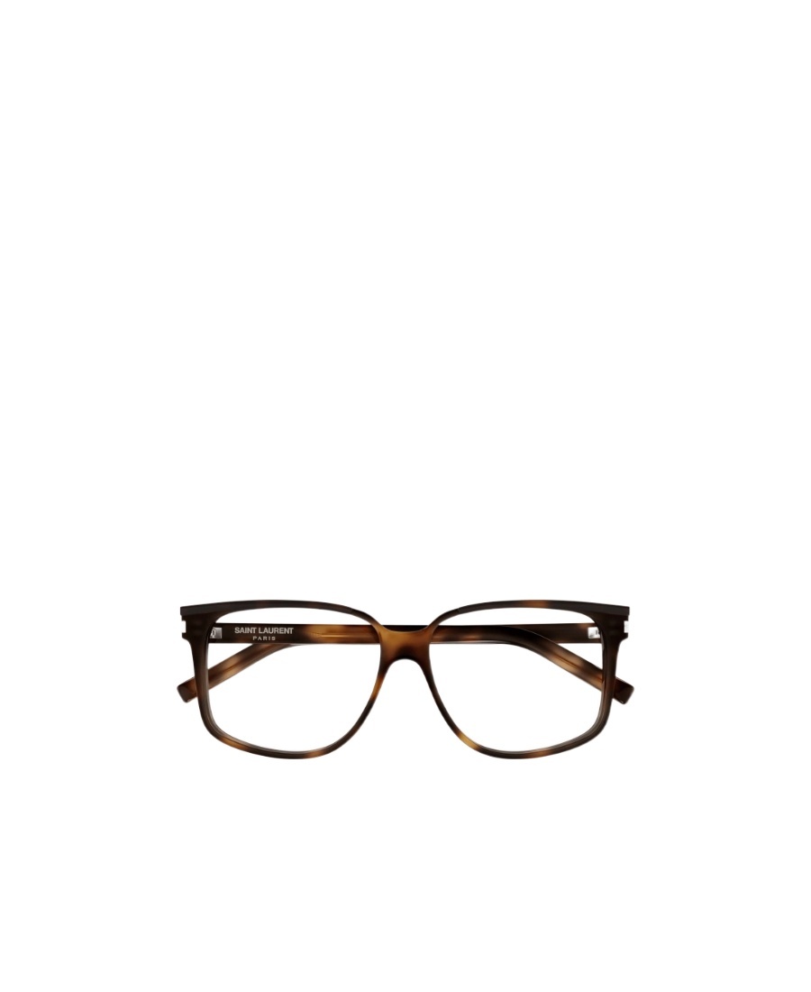 Tortoiseshell-effect square-frame glasses