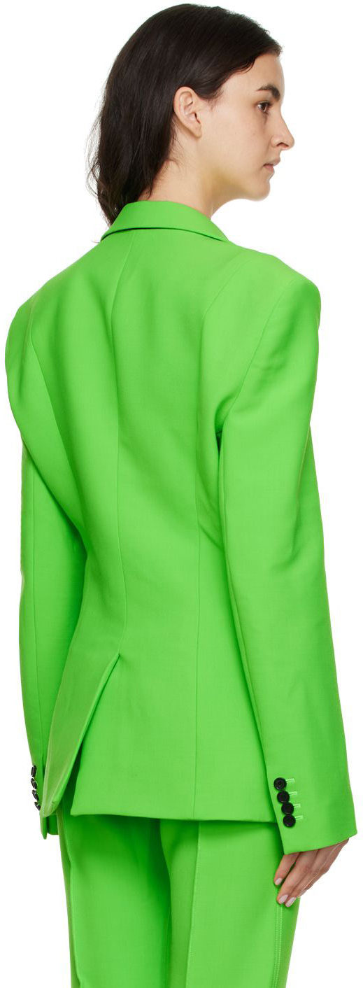 Green polyester blazer