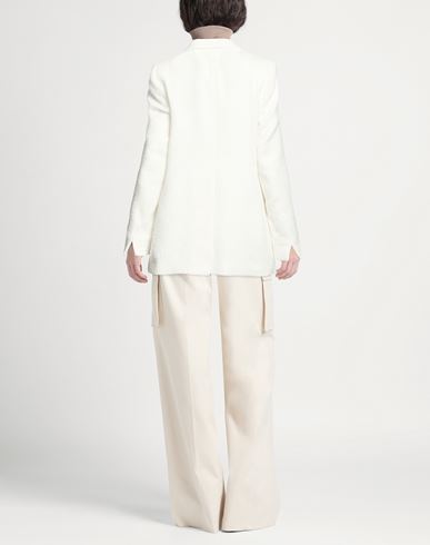 Woman Blazer White Size 10 Cotton, Viscose, Polyamide