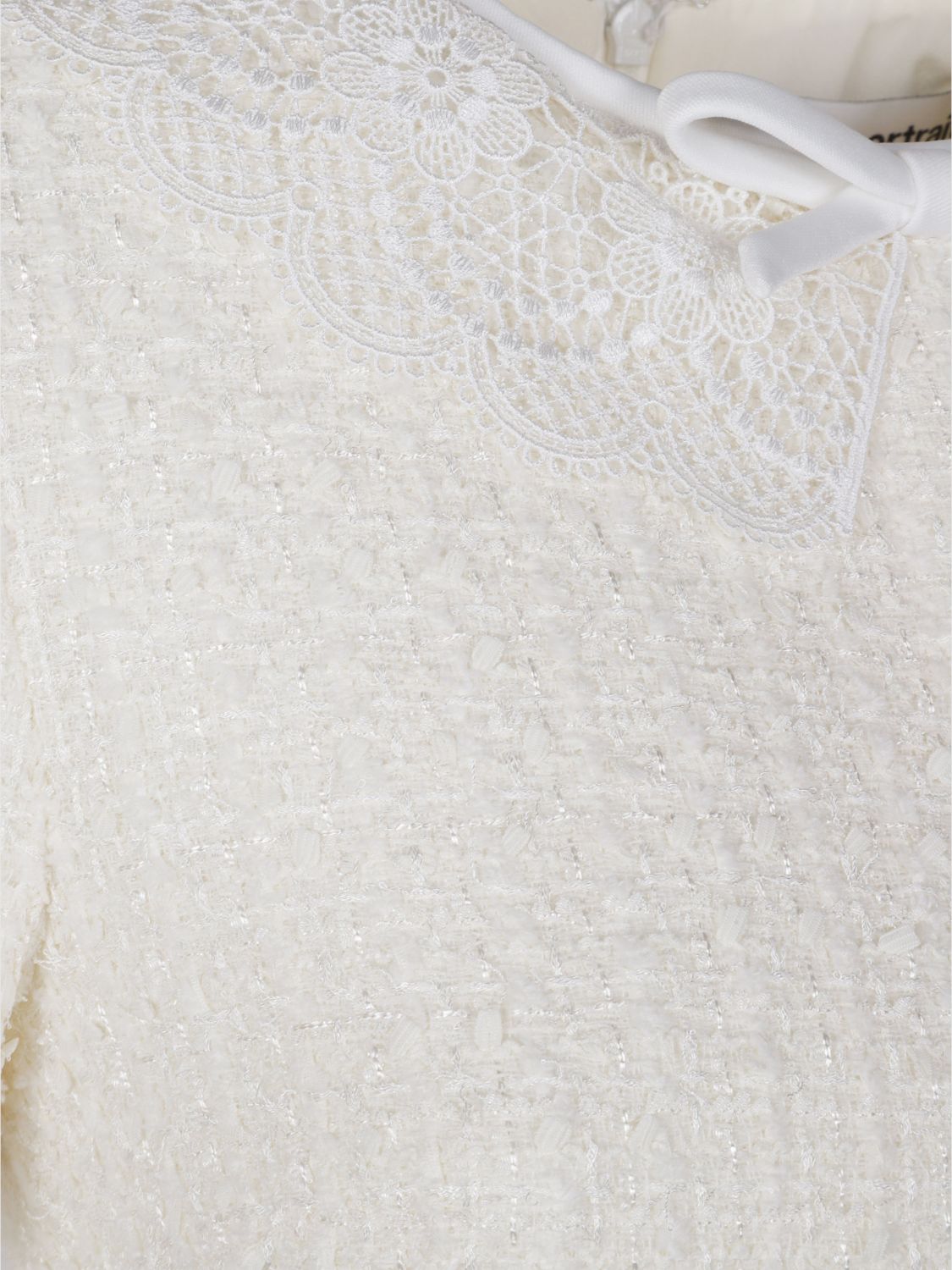 Boucle Lace Trim Mini Dress