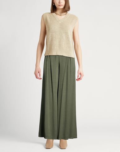 Collezione N_01 Woman Pants Military green Size XS Viscose, Linen
