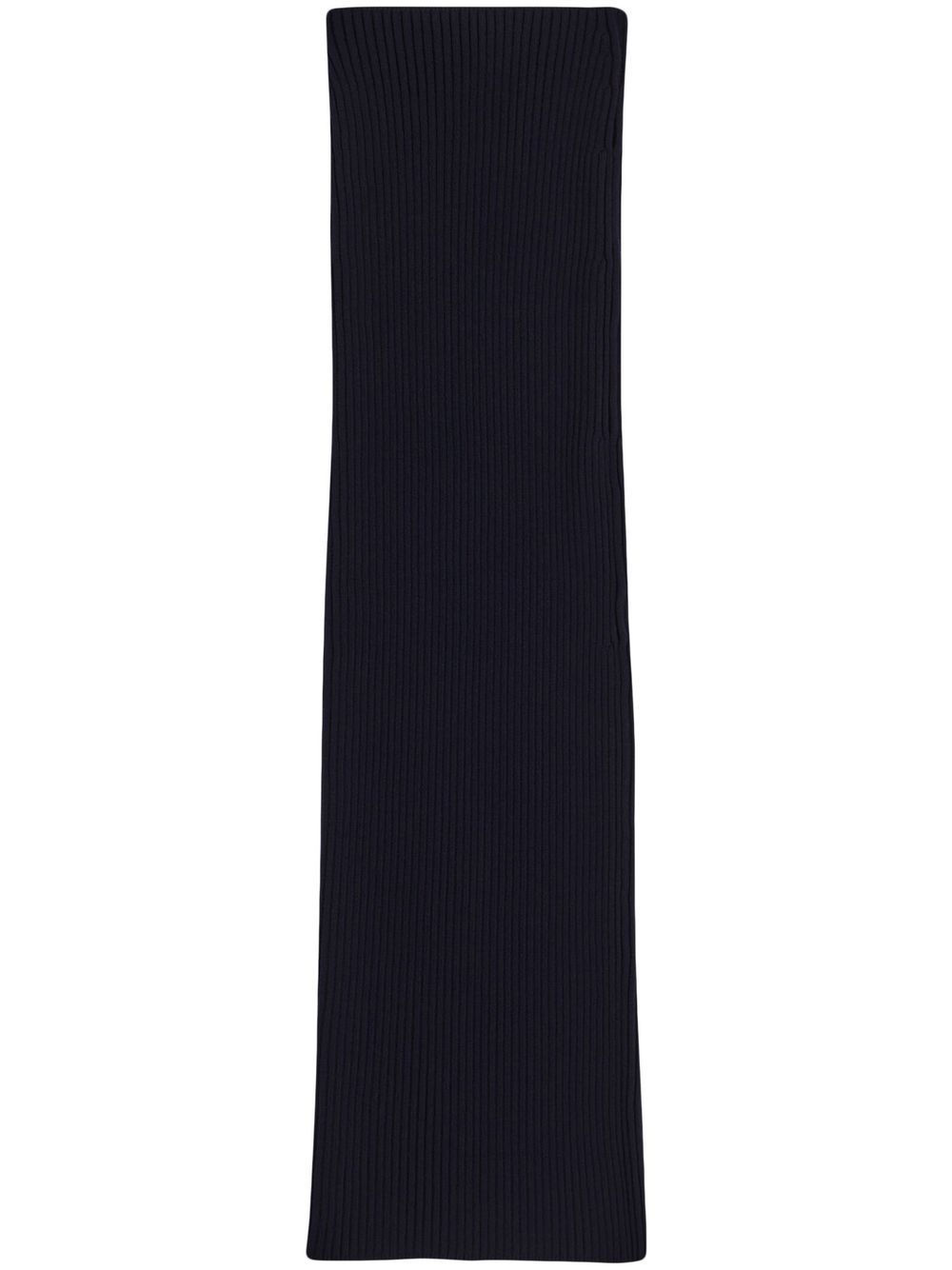 Ribbed-knit maxi dress - Black