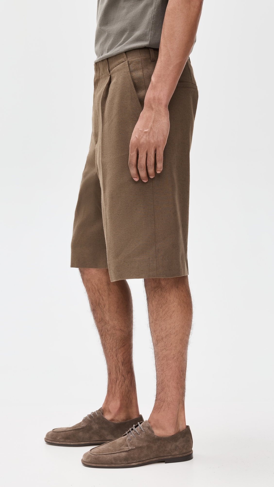 Our Legacy Borrowed Shorts Tobacco Draping Canvas