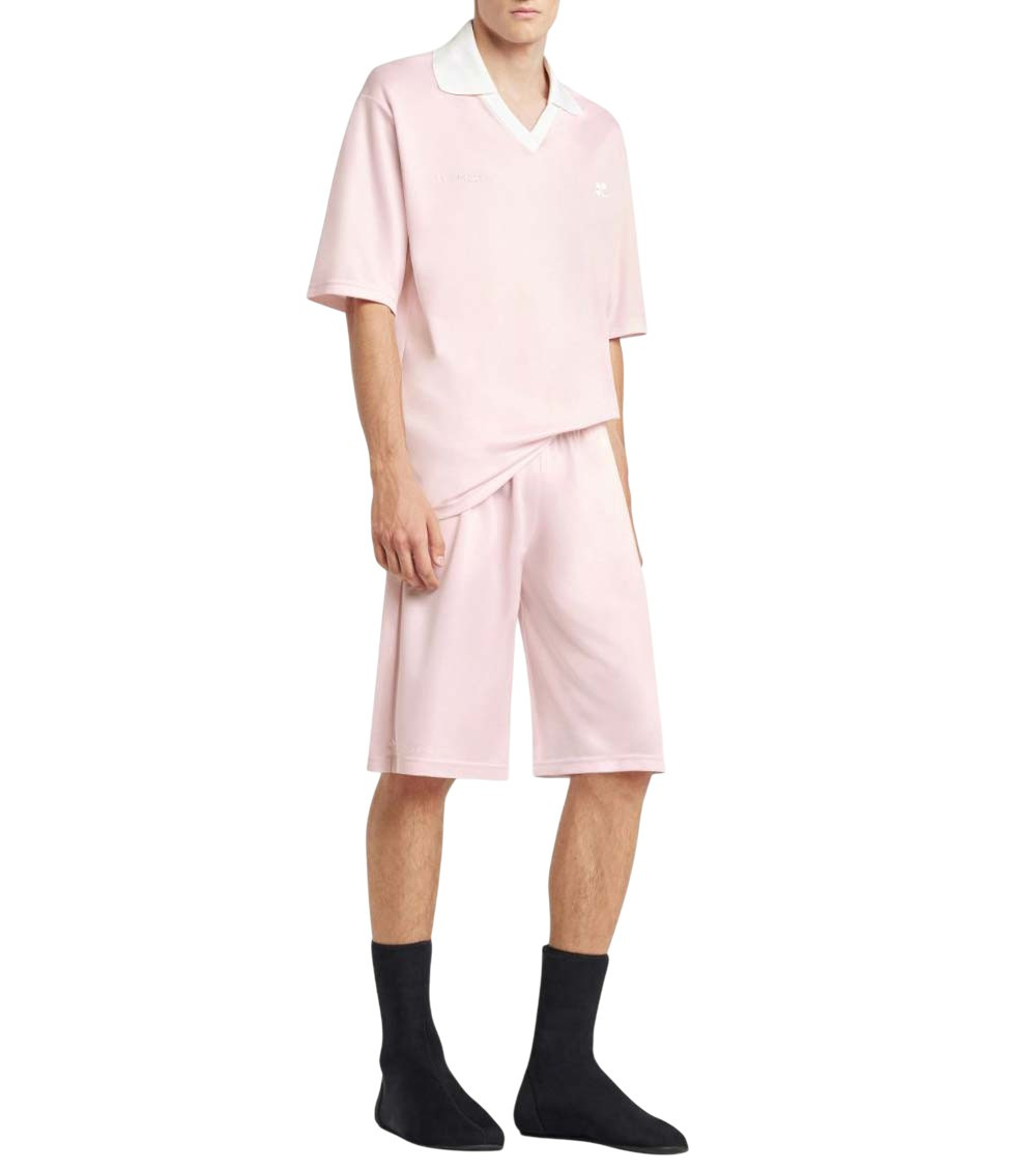 Pink Logo Shirt Collar Polo
