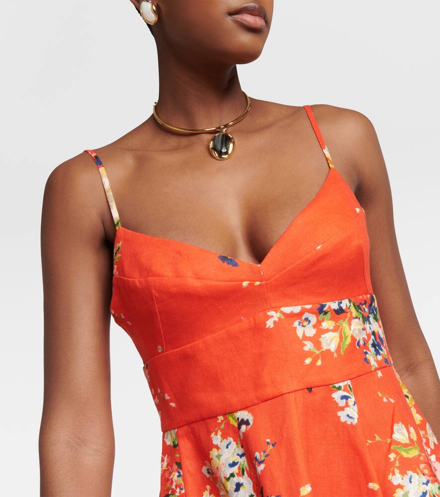 Zimmermann Lightburst Puff floral cotton midi dress