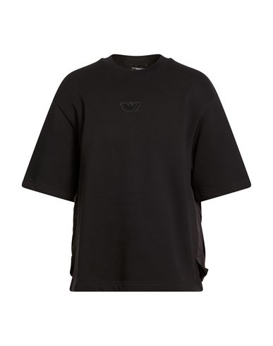 Man Sweatshirt Black Size S Cotton