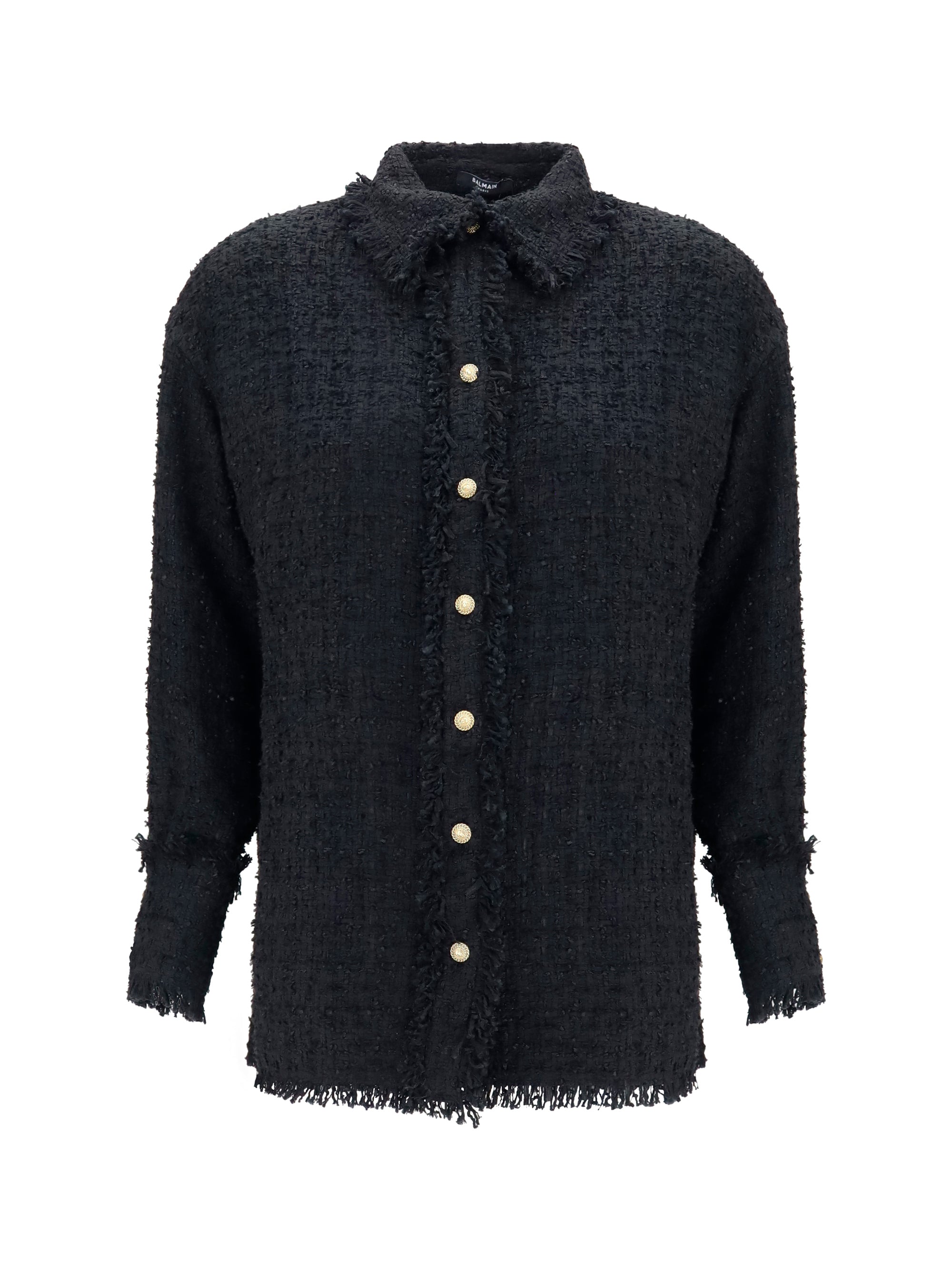 Tweed Shirt — Black