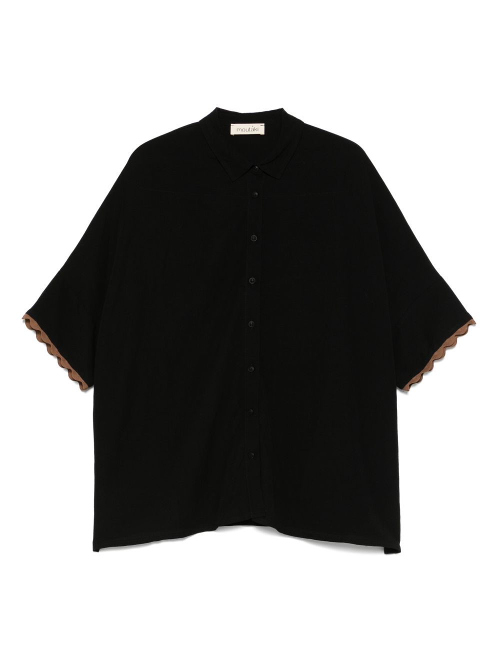 Jersey polo top - Black