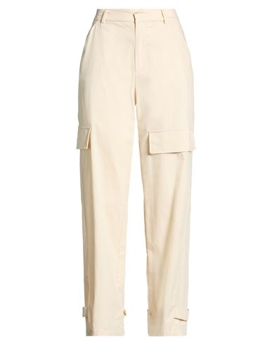 Woman Pants Ivory Size 4 Cotton, Polyamide, Elastane