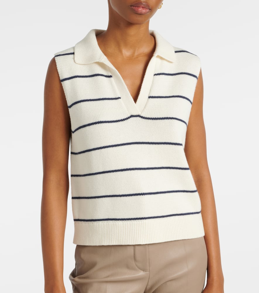 Nayla cotton and cashmere sweater vest