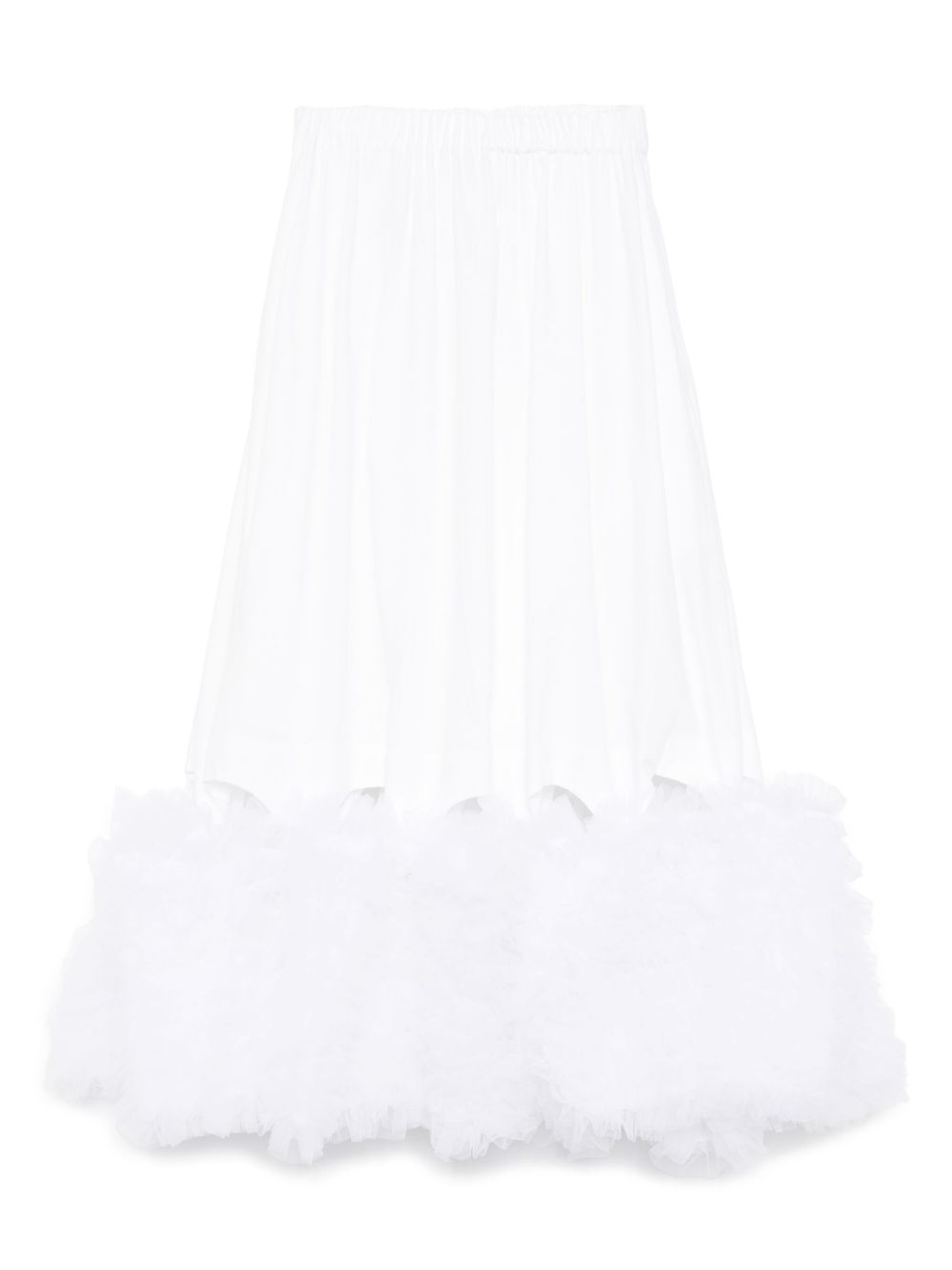 Noir Kei Ninomiya cotton midi skirt - White