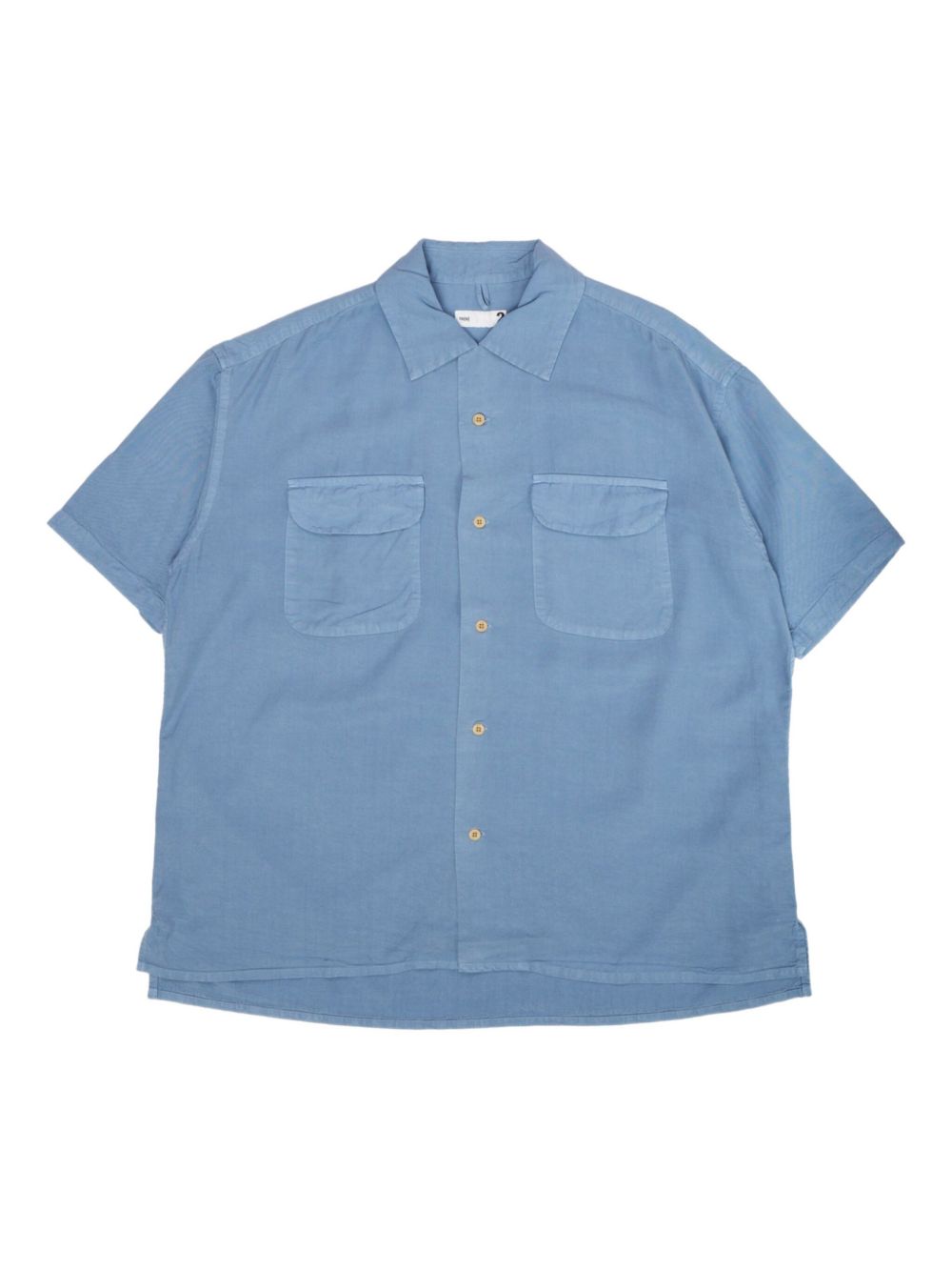 Flap-pocket short-sleeved shirt - Blue