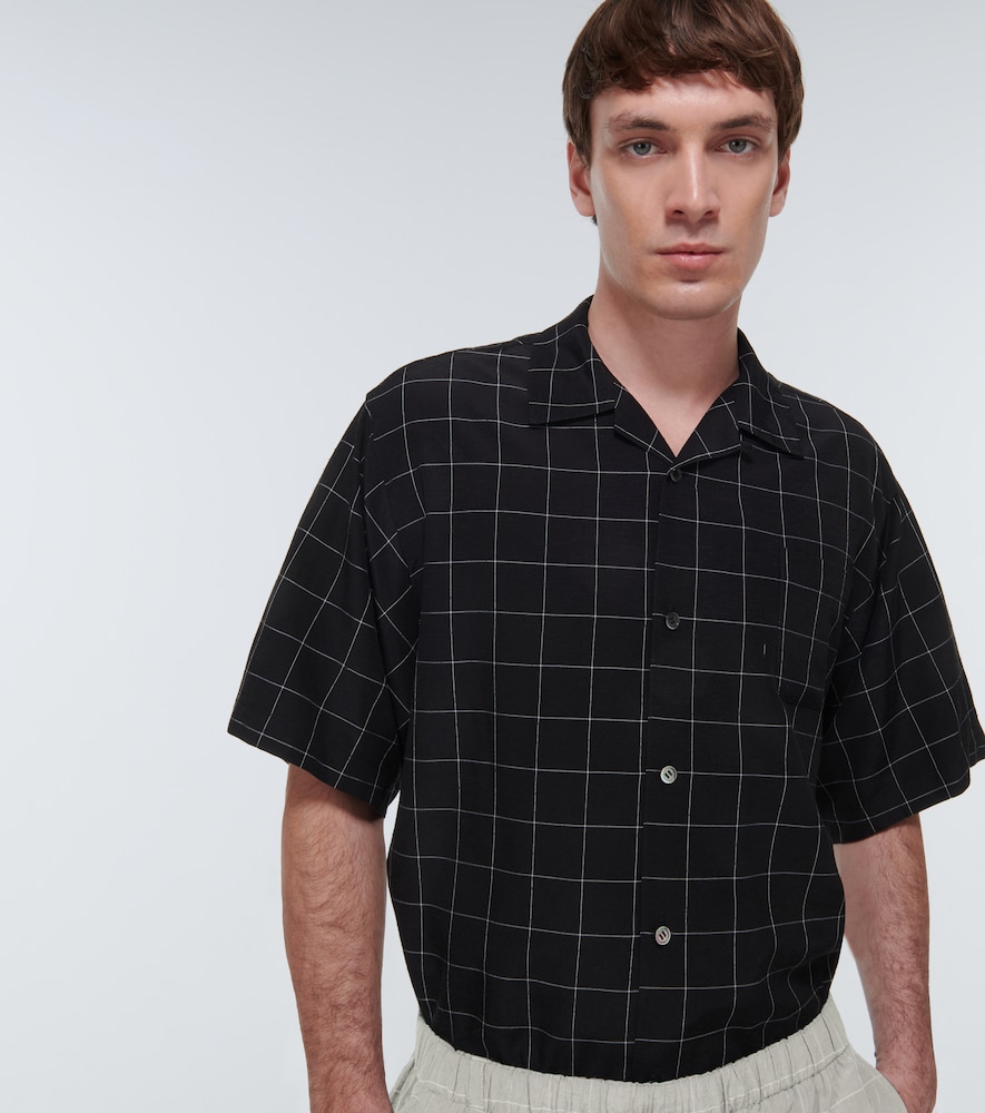Undercover Checked silk-blend shirt