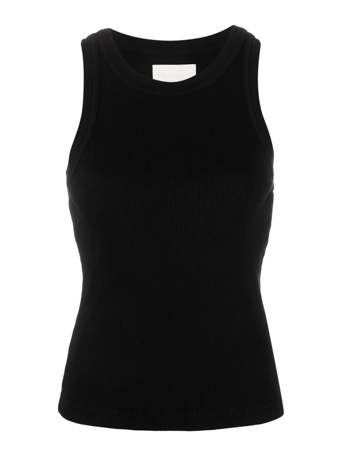 Black Sleeveless Ribbed Top