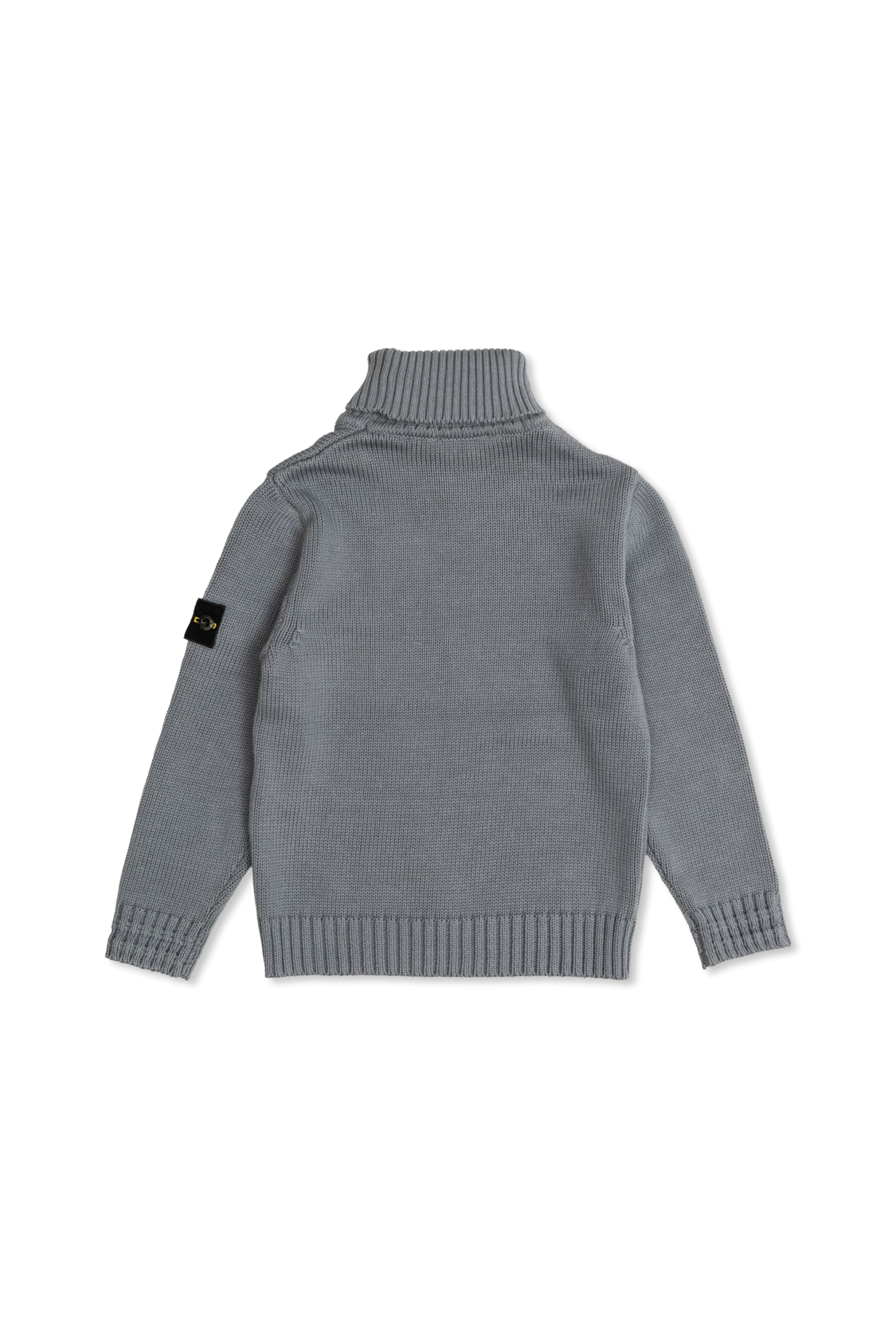 Turtleneck With Logo Patch, Unisex, Grey