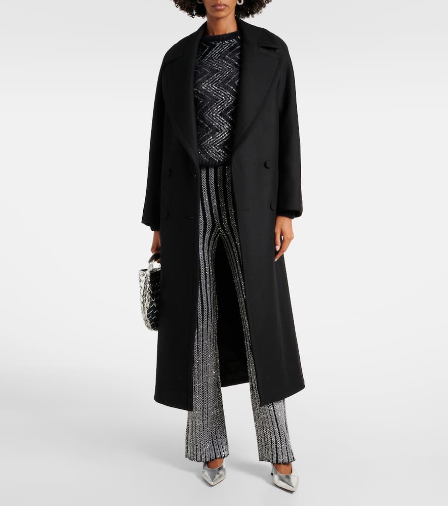 Zig Zag metallic knit sweater