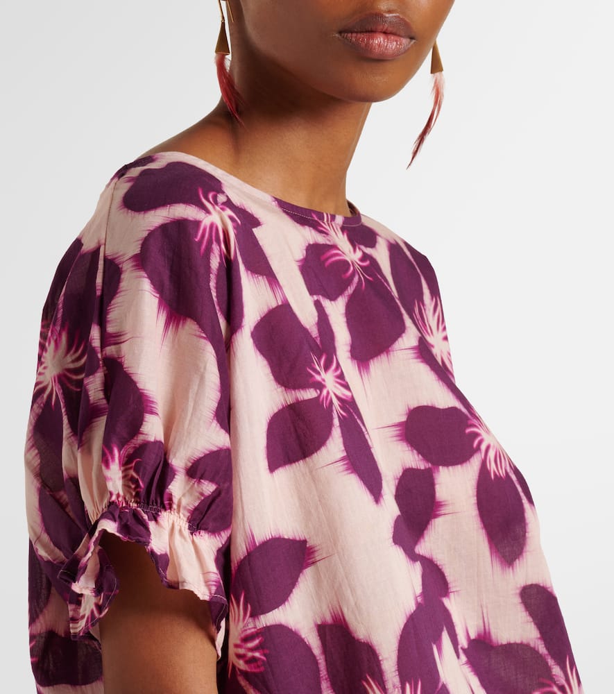 Delilah floral cotton poplin blouse