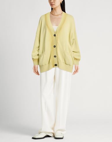 Woman Cardigan Lime green Size M Wool, Cashmere
