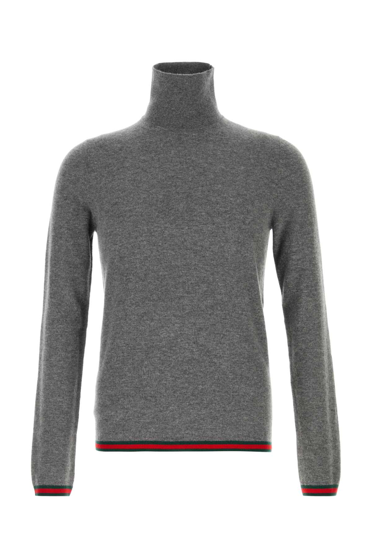 Cashmere Turtleneck Sweater — Gray