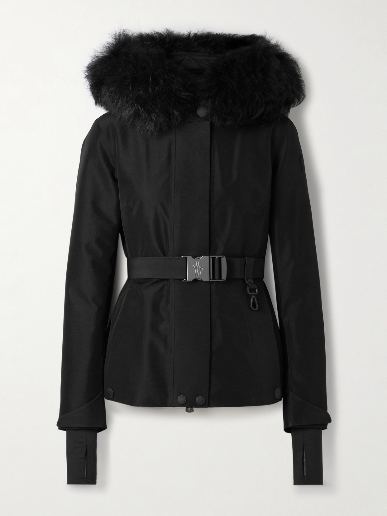 Laplance Shearling-trimmed Belted Gore-tex Down Jacket - Black