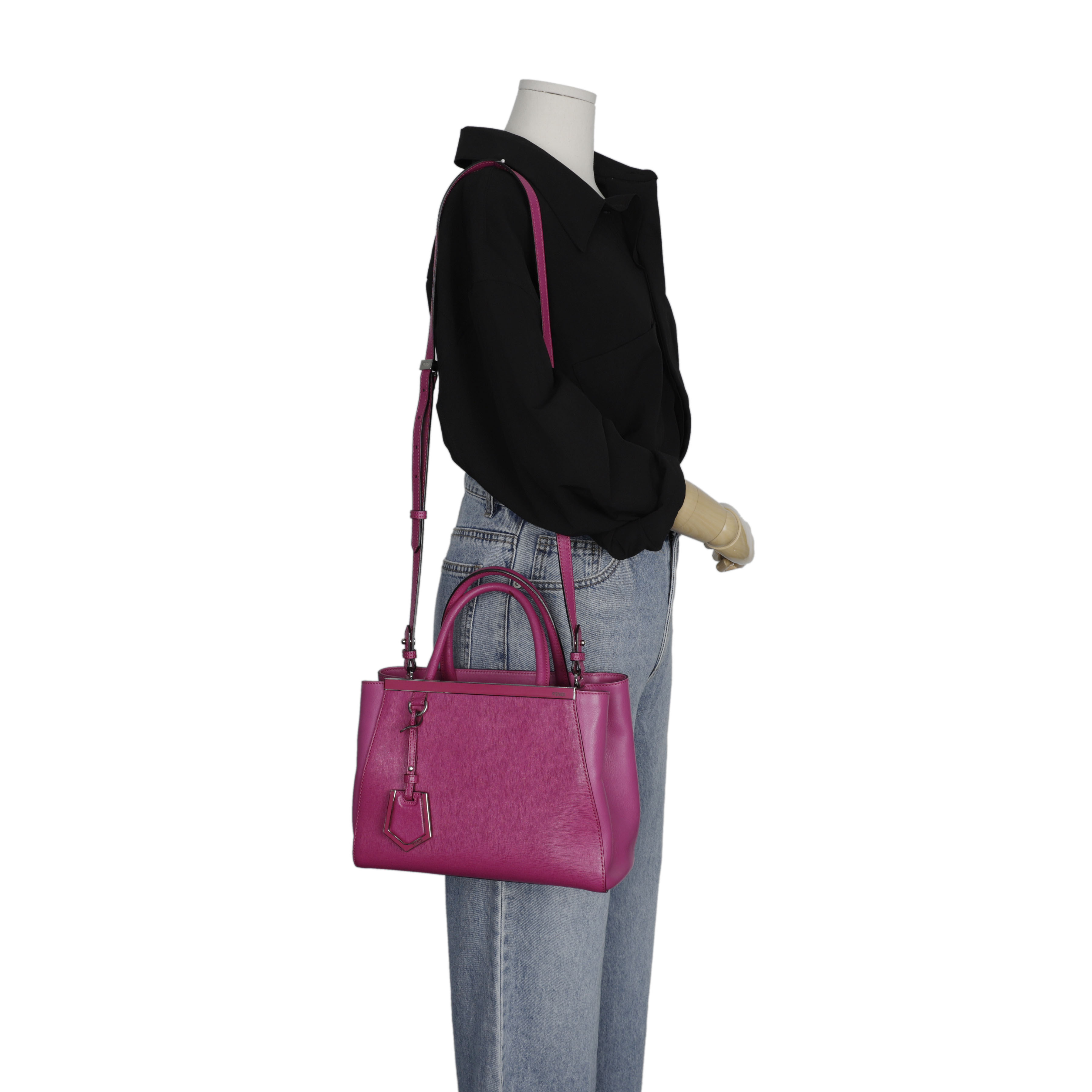 Fendi 2Jours Leather Blue Leather Handbag Pre-Owned
