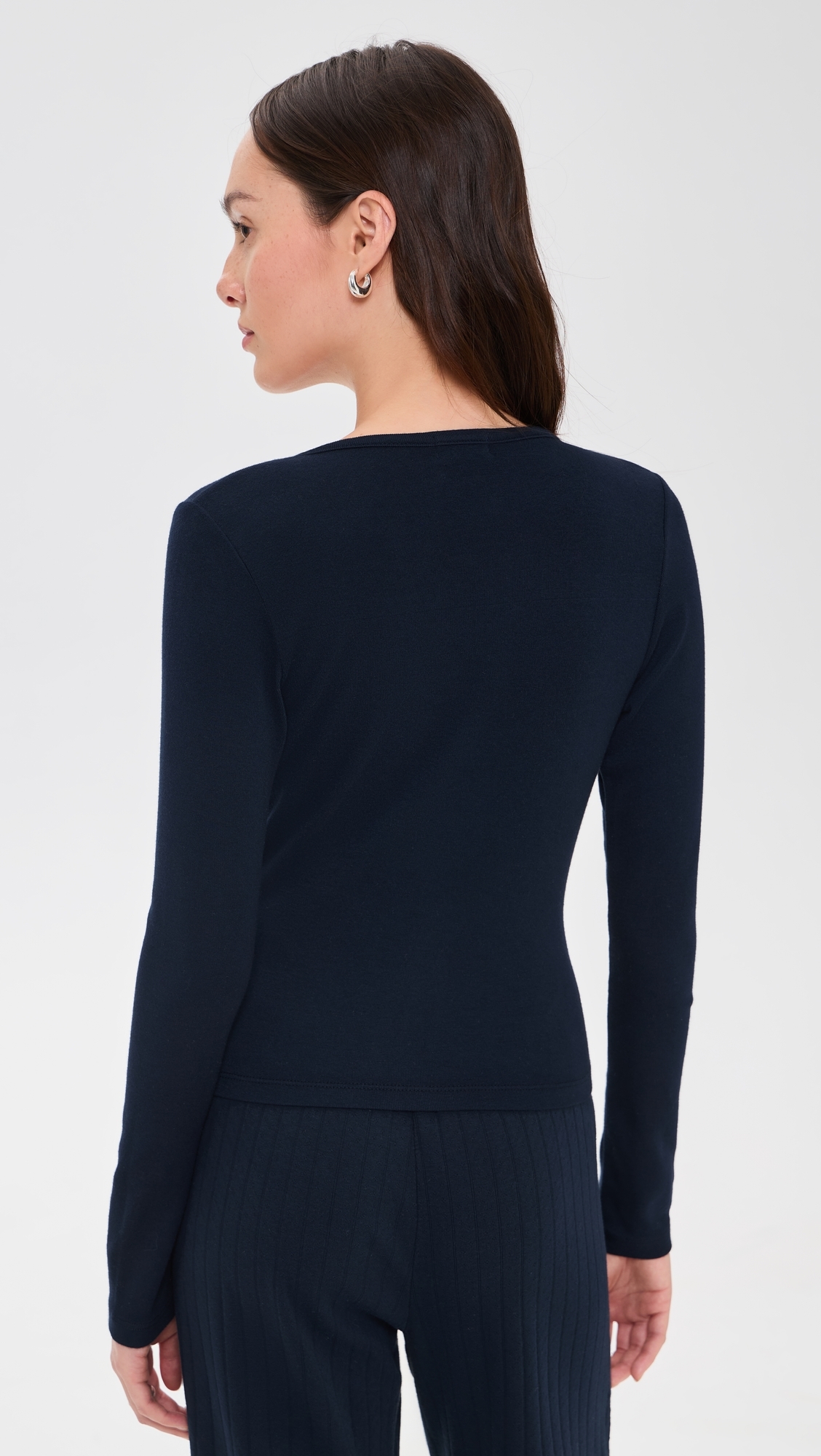 The Baby Rib Crisscross Top Navy