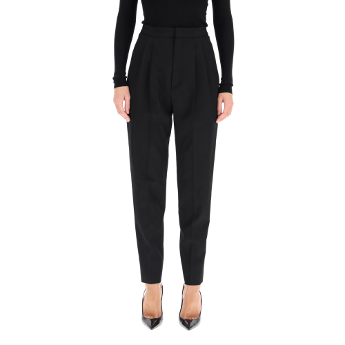 Tapered tailored trousers - Black