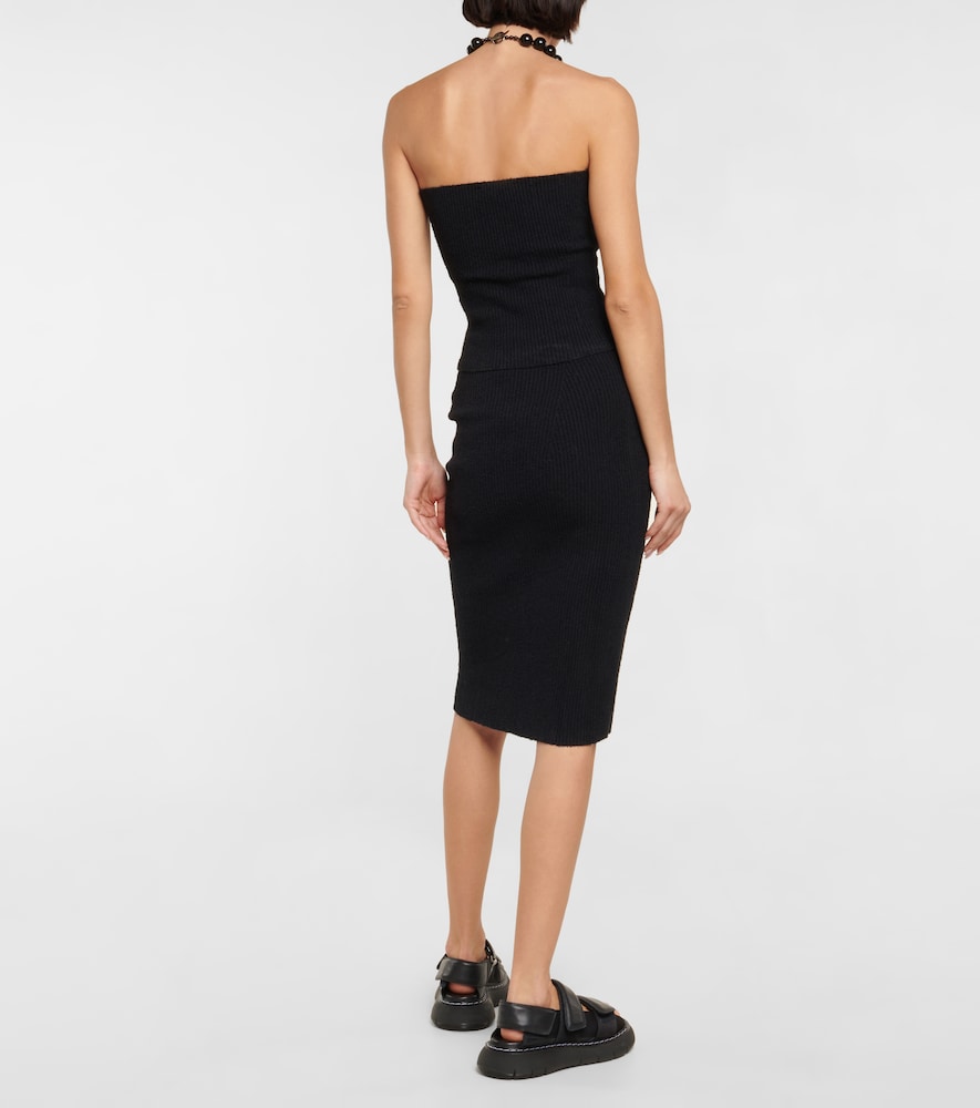 Wardrobe. NYC Strapless ribbed cotton top