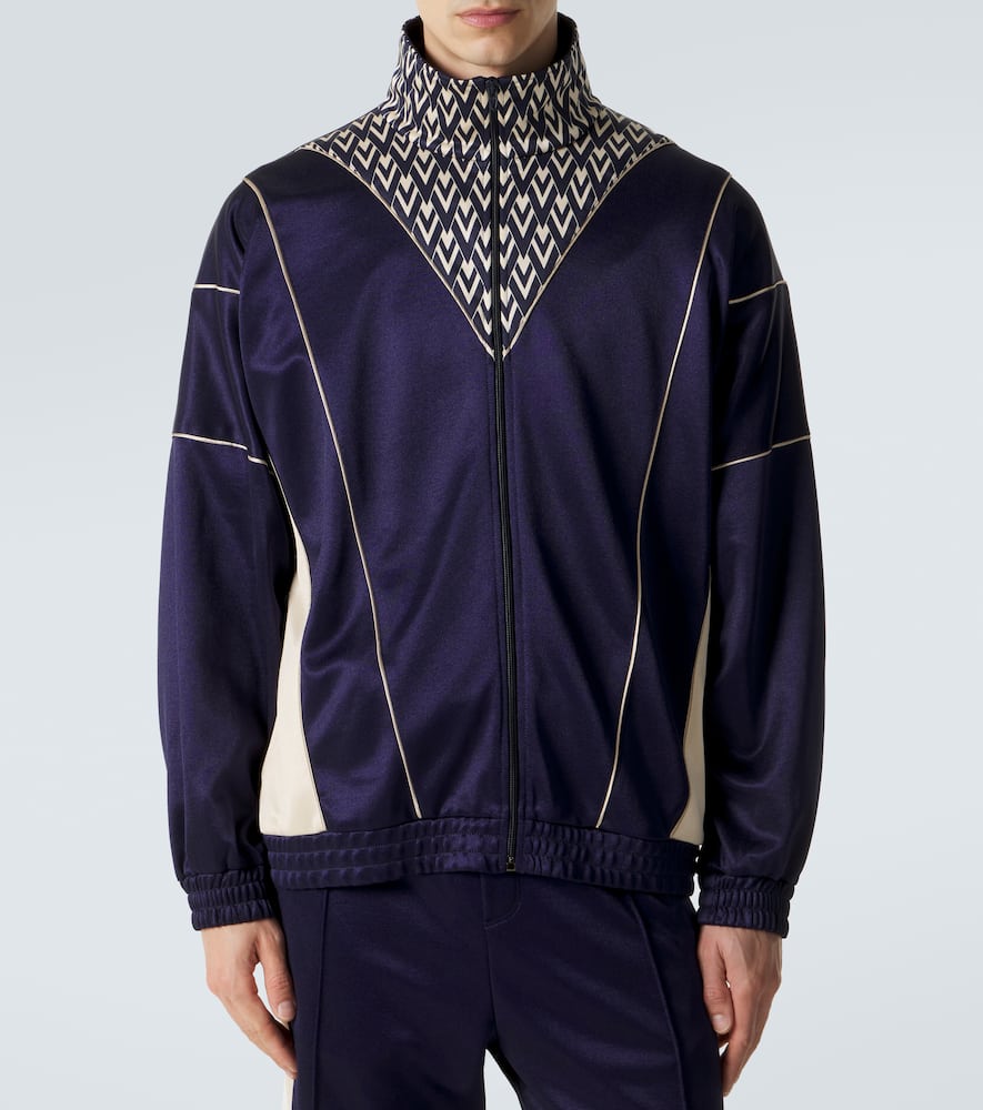 Printed jersey jacket