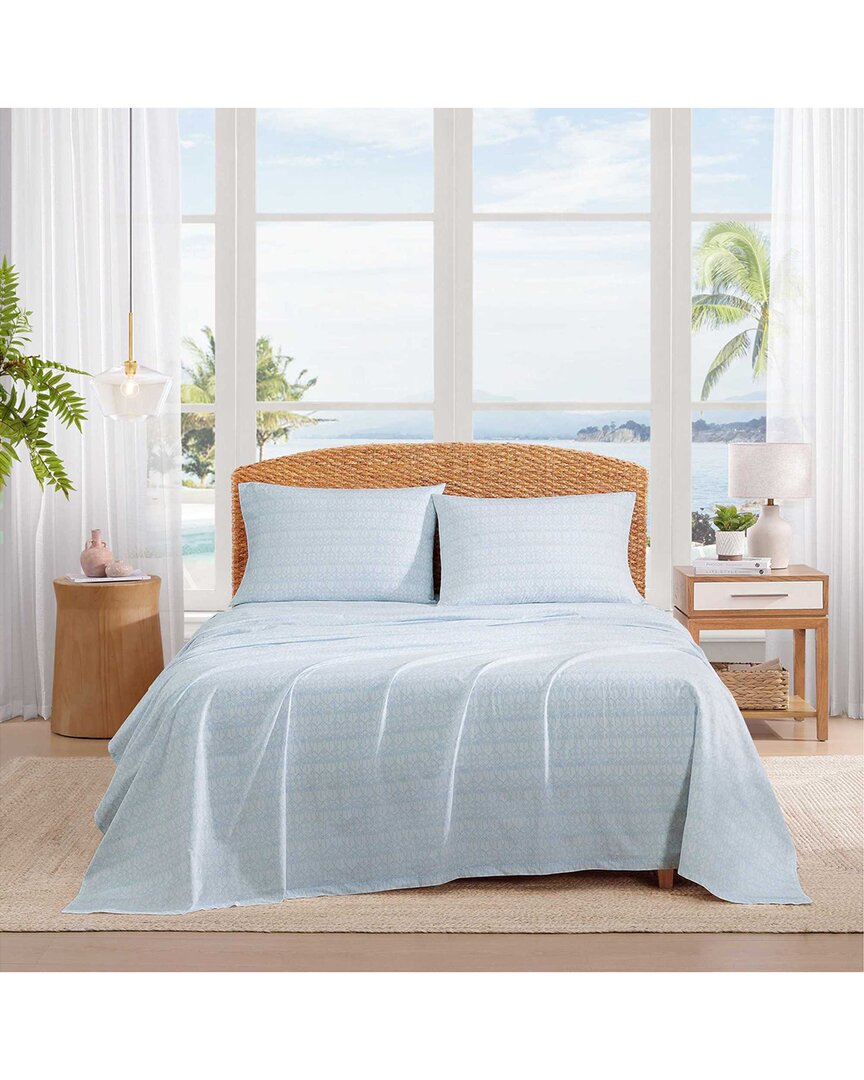Palm Tree Ikat Cotton Percale Sheet Set